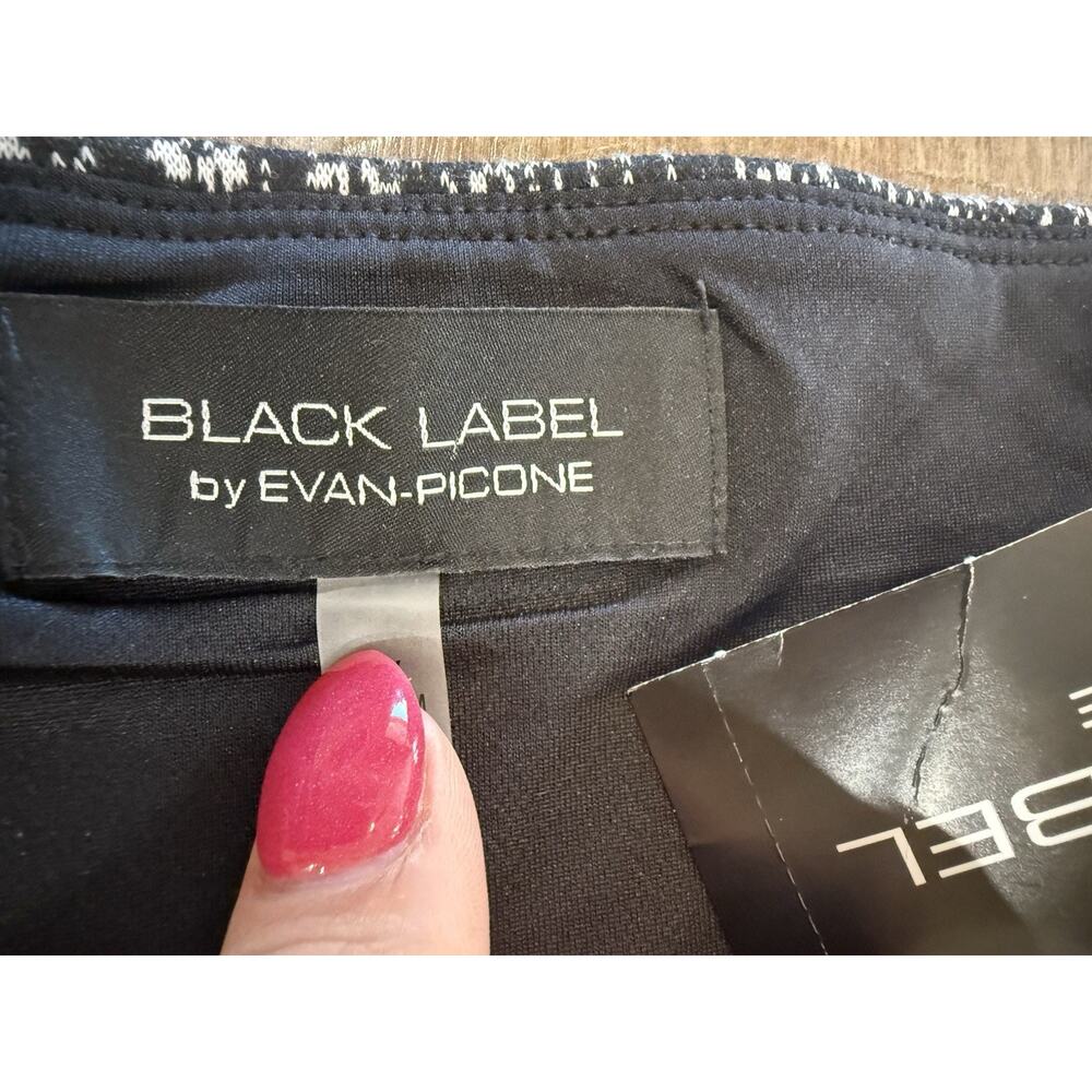 NWT Evan Picone Black Label Pencil Skirt Black White Print Women’s Size XL NEW - Picture 3 of 13